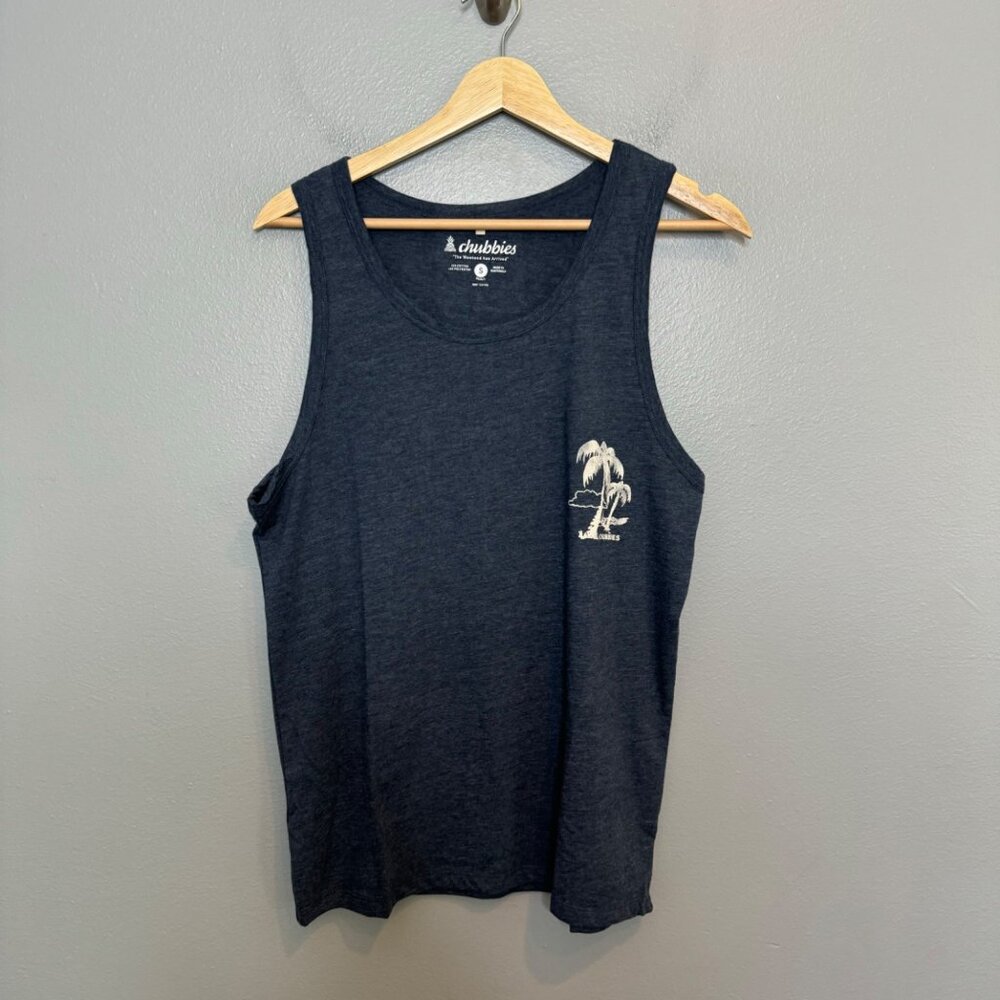 CHUBBIES heather blue men's tank top size S